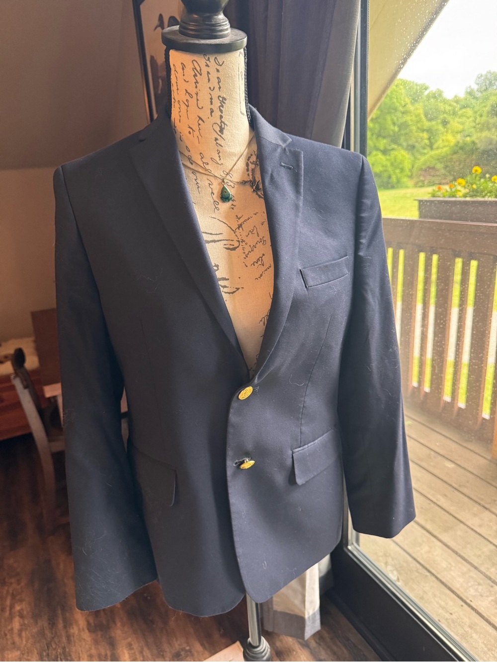 Ralph Lauren Navy Blazer with Gold Buttons